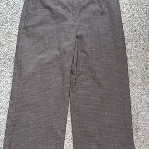 Reitmans Wide Leg Pants in Brown Micro-Check